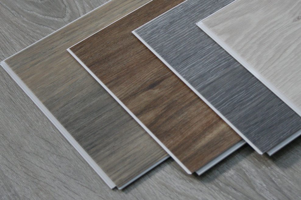 Layers of SPC flooring